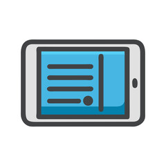 Leinwandbilder - Tablet Device Icon Representing Portable Touchscreen Technology and Digital Interaction