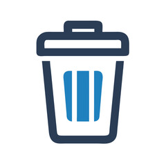 Aufkleber - Trash Bin Icon Representing Delete, Discard, or Waste Removal Function