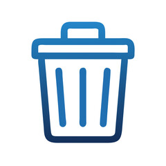 Aufkleber - Trash Bin Icon Representing Delete, Discard, or Waste Removal Function