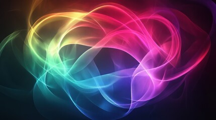 Fototapete - abstract multicolored light trails creating a dynamic and mesmerizing visual effect radiating a sense of energy and fluidity perfect for backgrounds