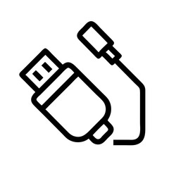 Poster - USB Cable Connector Icon Representing Data Transfer and Charging Interface