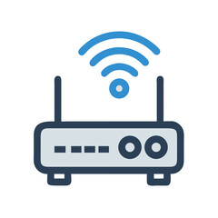 Poster - Wi-Fi Router Device Icon Representing Wireless Internet Access and Network Connectivity