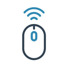 Leinwandbilder - Wireless Computer Mouse Icon Representing Modern Peripheral Device for Navigation