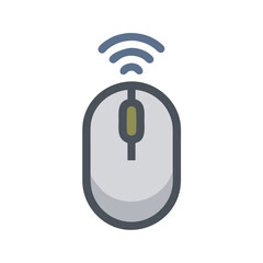 Leinwandbilder - Wireless Computer Mouse Icon Representing Modern Peripheral Device for Navigation