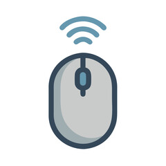 Poster - Wireless Computer Mouse Icon Representing Modern Peripheral Device for Navigation