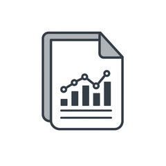 Aufkleber - Business Chart Icon: A digital representation of a business document, showcasing financial insights with a clean bar chart and line graph, symbolizing data analysis, progress tracking.