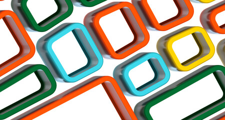 Fototapete - Multicolor abstract background banner of triangles , all the colors of the rainbow