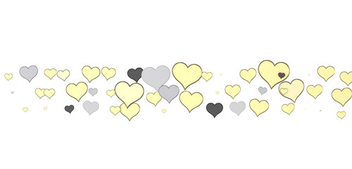 Poster - hearts isolated on transparent background. valentine’s day design.