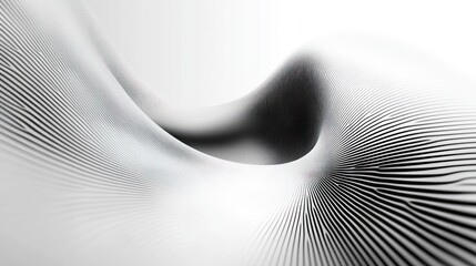 Fototapete - monochrome lines converge abstract landscape creating a three dimensional effect in a minimalist and elegant design aesthetic artwork