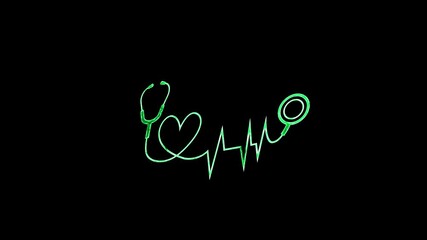 Poster - Love and Heartbeat Neon icon