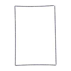 Poster - Hand drawn rectangular frame with rough brush strokes, sketchy pencil and marker border, scribbled square box outline. Flat vector illustration isolated on white background.