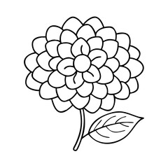 Wall Mural - hydrangea flower icon, hydrangea flower vector illustration-simple illustration of hydrangea flower,