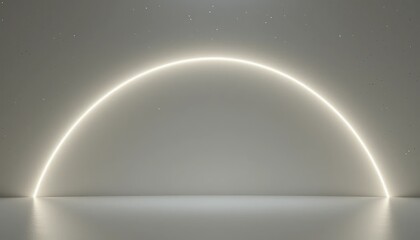 Poster - Illuminated arch design minimalist art space digital render contemporary setting clean view modern aesthetic for visual impact