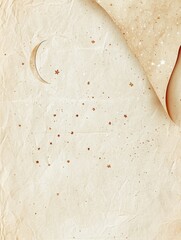 Poster - Beautiful creamy background with subtle stars and moon creating a dreamy atmosphere ideal for crafting or storytelling at any time of day