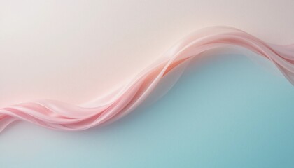 Poster - Flowing fabric waves in soft pink and blue tones abstract art display minimalist aesthetic calm environment close-up view