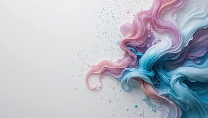 Poster - Vibrant abstract art creation studio environment digital artwork modern aesthetic close-up view creative expression