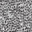 © paseven - Abstract grunge seamless pattern of capital Latin letters and numbers. Shabby collage of newspaper clippings. Vector background in the matrix style. Suitable for wallpaper, wrapping paper
