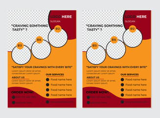 elegant food flyer layout
