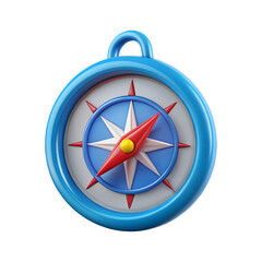 Fototapete - Navigation compass 3d rendering isolated on transparent background. Cut out