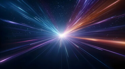 Poster - Abstract Colorful Light Burst Design