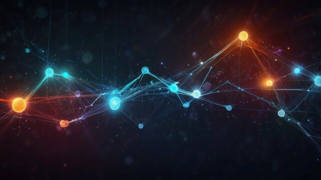 abstract blue background with particles