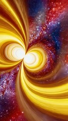 Wall Mural - Intricate Cosmic Vortex: An Abstract Exploration of Interstellar Space and Energy
