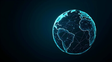 Poster - Abstract Digital Representation Of Earth Globe