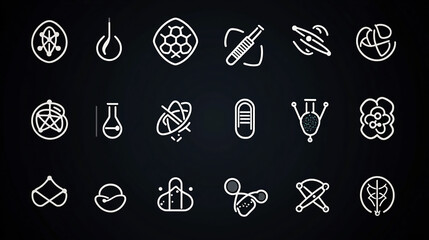 Poster - Science and technology icons set vector illustration for education and research purposes design 100