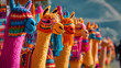 © john - Inti raymi festival colorful llama decorations, cusco peru, andean culture