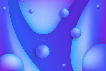 Poster - Blue Technology Line Gradient Business High End Atmosphere Simple E Commerce Background. abstract liquid and circle shapes element on colorful mesh colors gradient. horizontal layout illustration