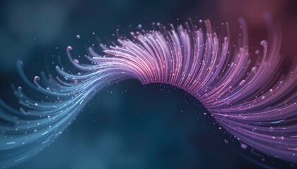 Poster - Dynamic wave motion illustration abstract digital art vivid colors visual effects 3d rendering conceptual design