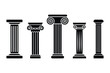© rajib - A set of column silhouette vector art illustration
