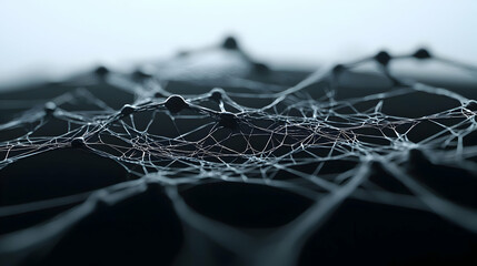 Poster - Abstract Network Structure With Interconnected Lines And Dots