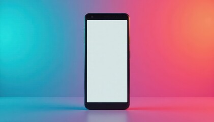 Wall Mural - Smartphone mockup of browser windows with blank screens for website or app design showcasing , smartphone, computer