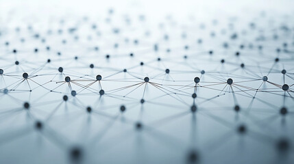 Poster - Network Nodes: A visually captivating, close-up view of interconnected network nodes, showcasing the intricate details of digital connections and data flow.