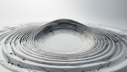 Poster - Dynamic wave patterns abstract digital environment 3d visualization modern art minimalist design analytical perspective science and technology concepts