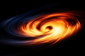 Wall Mural - dazzling cosmic swirl painting the night sky with vibrant hues of orange and blue, invoking awe and 