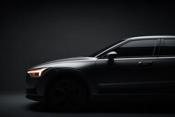 Poster - explore dynamic world of modern transportation design by capturing sleek minimalistic vehicle silhouette set against