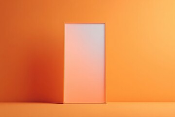 Poster - minimalist empty frame stands upright against bright uncluttered background