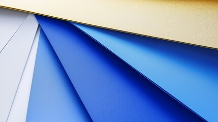 Fototapete - Series of blue and white paper strips are arranged in a pattern. The blue strips are slightly thicker than the white strips. Concept of order and structure