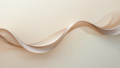 Poster - Flowing abstract wave design modern digital art minimalist aesthetics soft color palette artistic concept