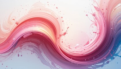 Poster - Dynamic abstract art waves digital creation vibrant color palette contemporary style close-up perspective fluid motion concept for visual impact