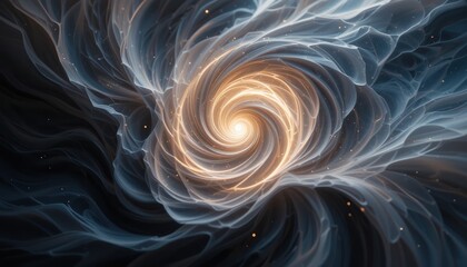 Poster - Galactic swirl phenomenon cosmic space abstract art dark environment aerial view mystical concept for digital art exploration