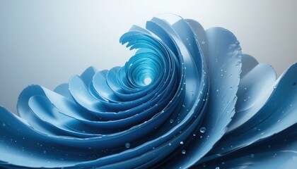 Fototapete - Dynamic wave formation abstract visuals digital artwork modern aesthetics close-up fluid motion