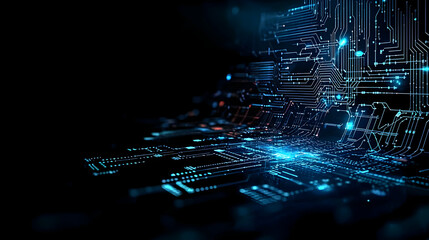 Poster - Abstract Futuristic Digital Technology Design