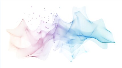 Poster - Beautiful abstract wave of soft pastel colors intertwined in a fluid design