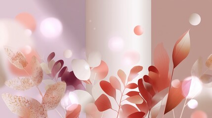 Poster - colorful abstract floral design with soft pastel tones creating a harmonious atmosphere