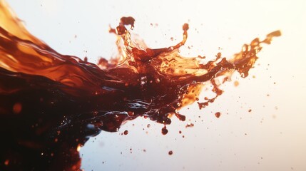 Poster - Dynamic splash of liquid in vibrant colors captures the energy of movement and fluidity in an artistic representation