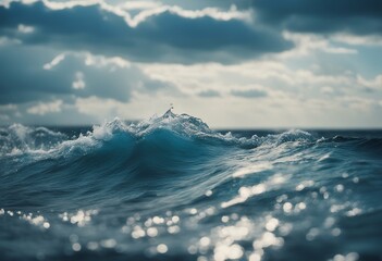 Wall Mural - blue sky waves clouds sea seascape cloud landscape light environment day space ripple deep background nature water sunny weather horizon bay beauty wave surface air beautiful view ocean colours line