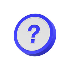 Fototapete - question mark con 3d rendering faq symbol